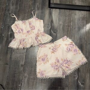 Floral Lace Trim Set
